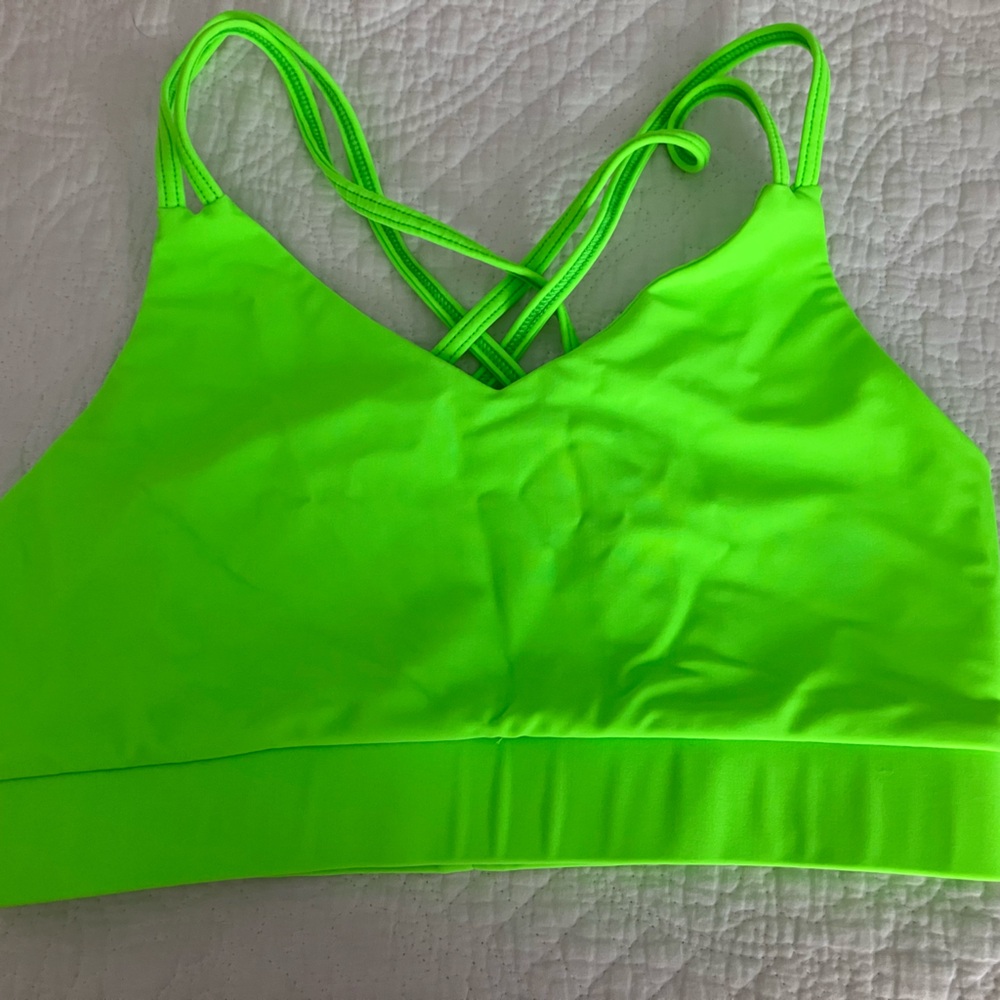 Neon Green Strappy Dance Top
Purple Pixie Brand.